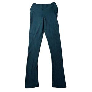 Glyder Jubilant Leggings Full Length Ribbed Green Teal High Rise Stretch Medium